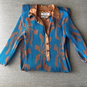 Arthur Women's Apparel Crimped Midi Dress Long Sleeve Size 6